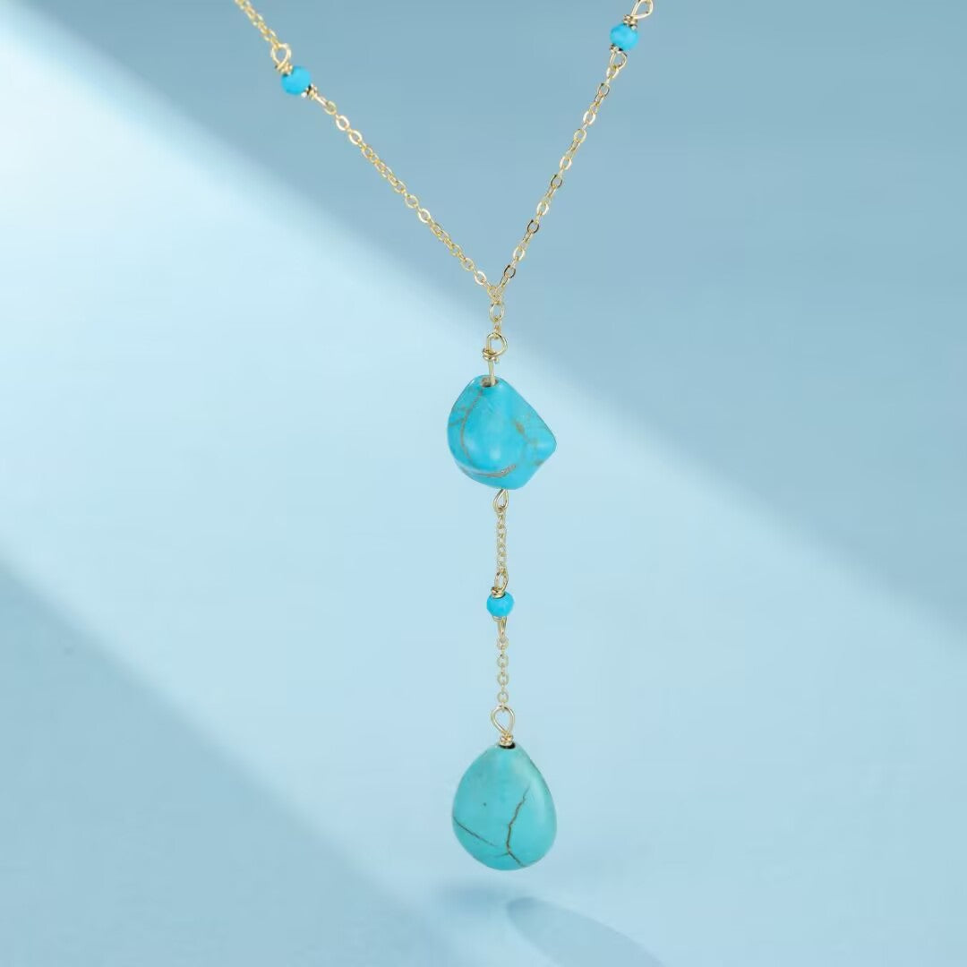 Turquoise Necklace – Summit Amulet, Silver