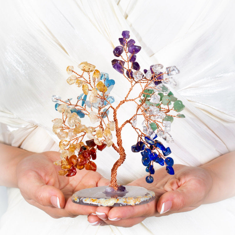 Confiance et Paix – Arbre de Vie en Pierres de 7 Chakras