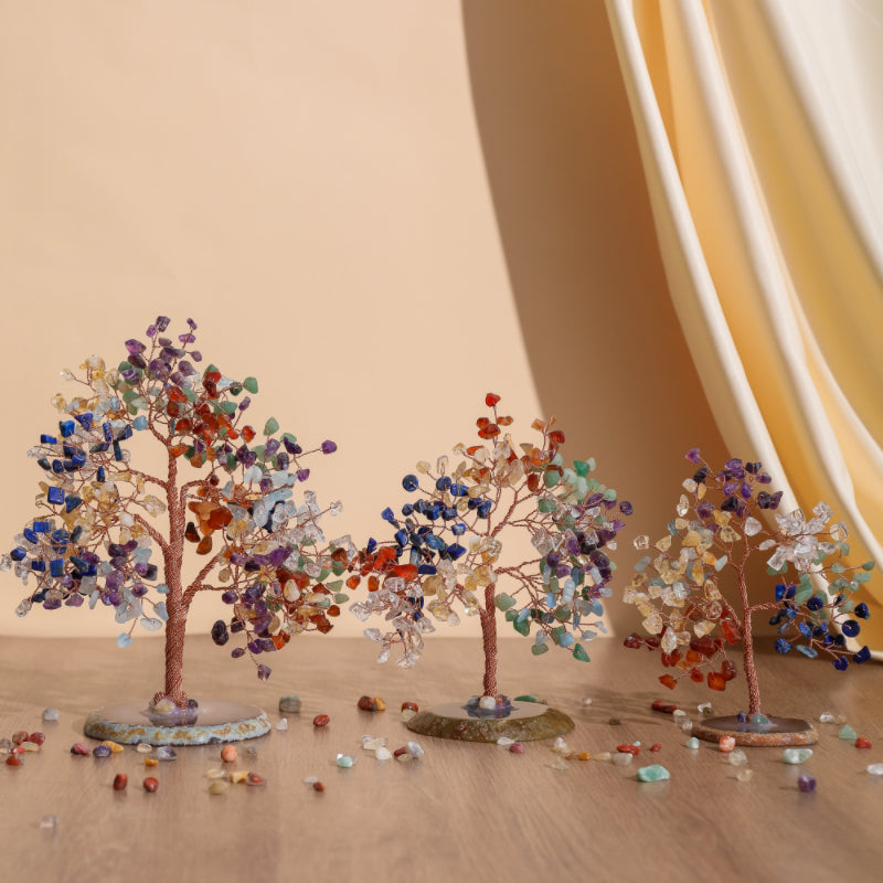 Confiance et Paix – Arbre de Vie en Pierres de 7 Chakras