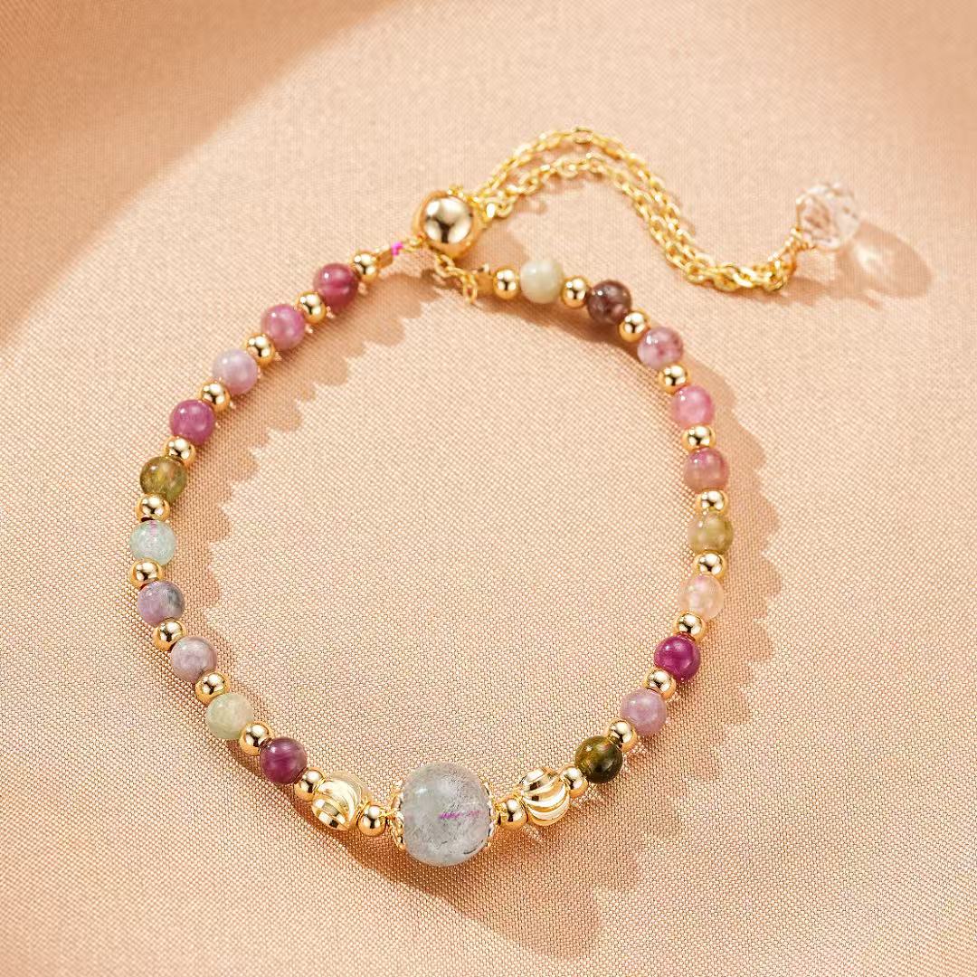 Bracelet Tourmaline et Labradorite – Reflets de Sérénité