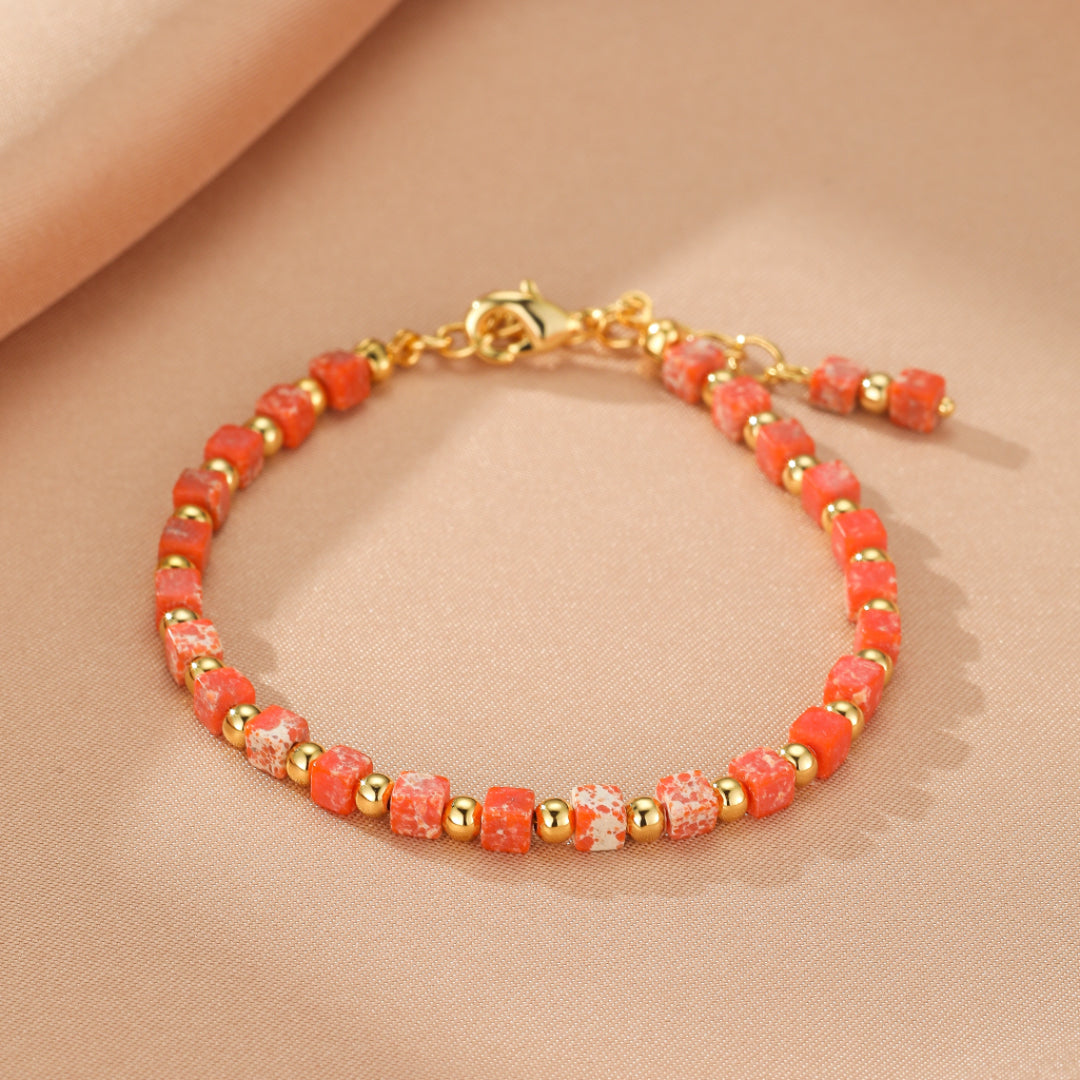 Collier/Bracelet Jaspe Rouge/Vert – Éclat Bohème