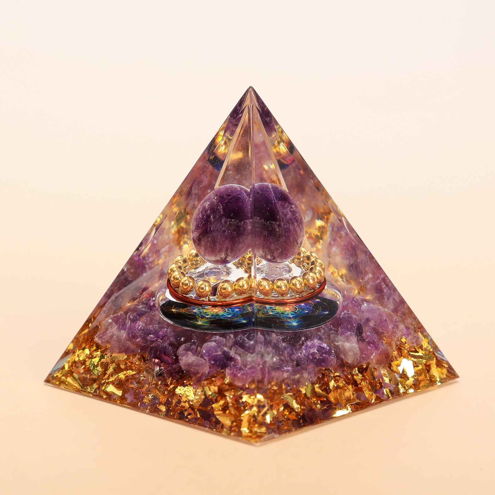 Équilibre Spirituel – Pyramide Orgonite en Améthyste