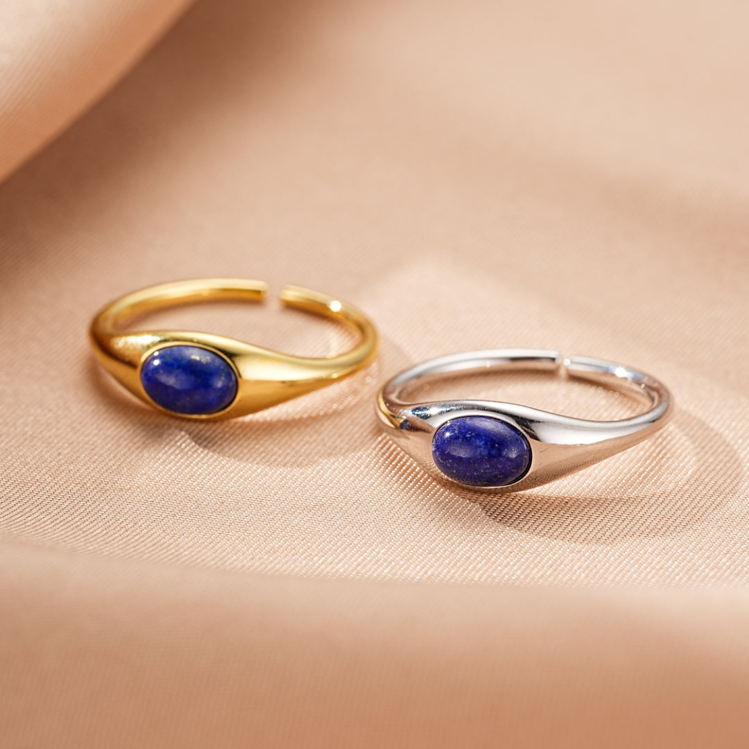 Bague Lapis Lazuli – Mystère Nocturne, Argent