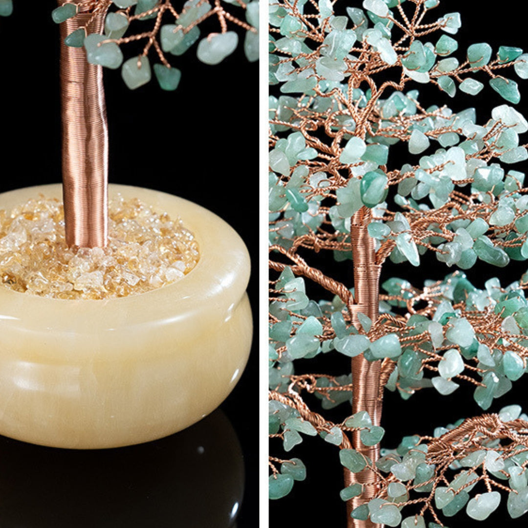 Force de Nature - Grand Arbre de Vie en Améthyste, Citrine et Aventurine