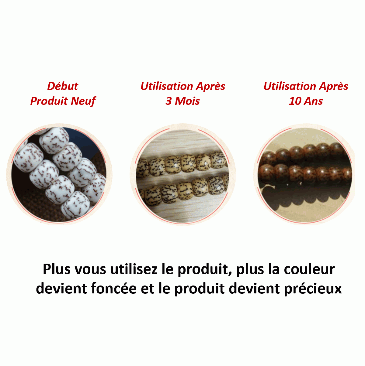 Mâlâ « Yin et Yang » 108 Perles en Graine de Bodhi