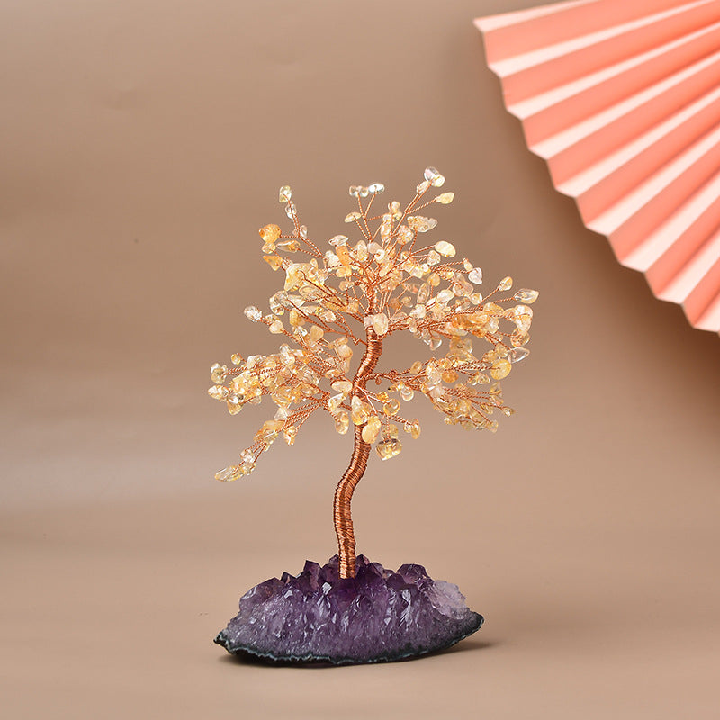 Orée Enchantée – Arbre de Vie en Citrine, Tourmaline ou Turquoise