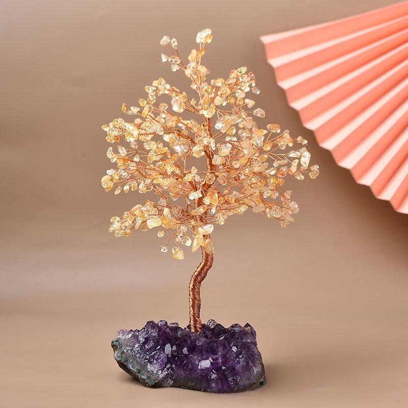 Orée Enchantée –  Arbre de Vie en Citrine, Tourmaline ou Turquoise