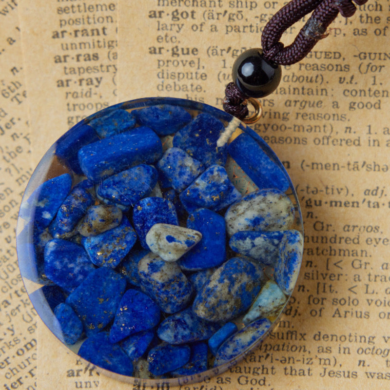 Pendentif Orgonite Lapis Lazuli – Œil Éclatant