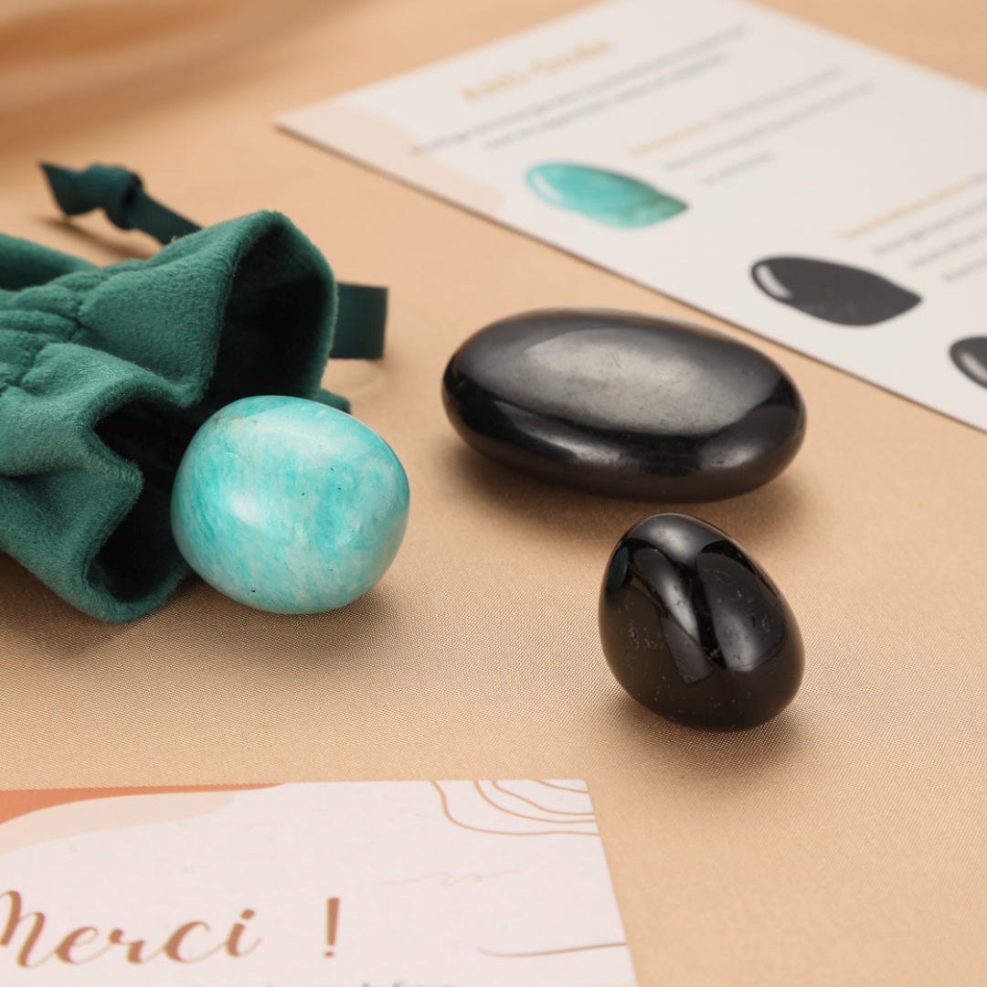 Tumbled Stone Pouch – Anti-EMF