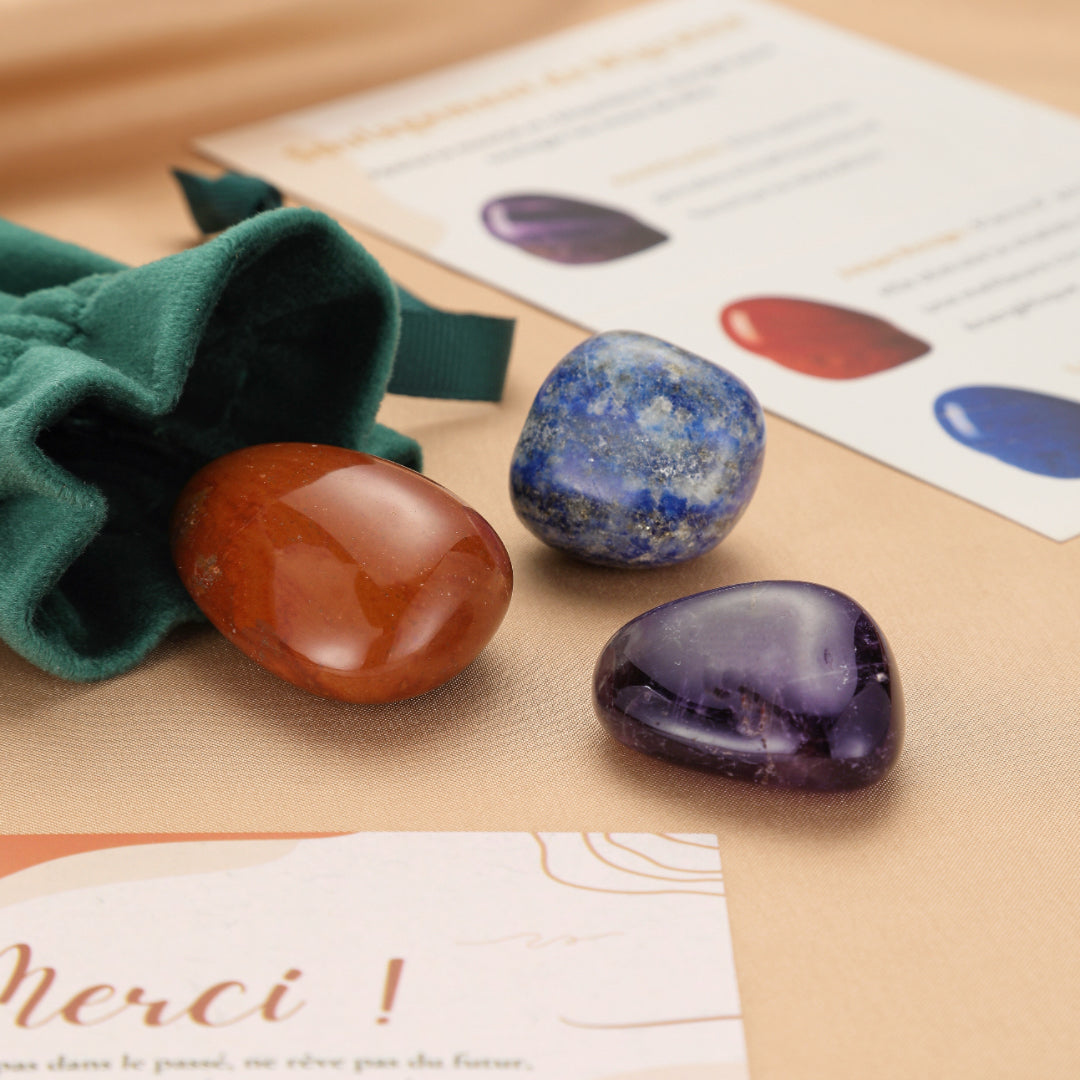 Tumbled Stones Pouch – Clear Mind