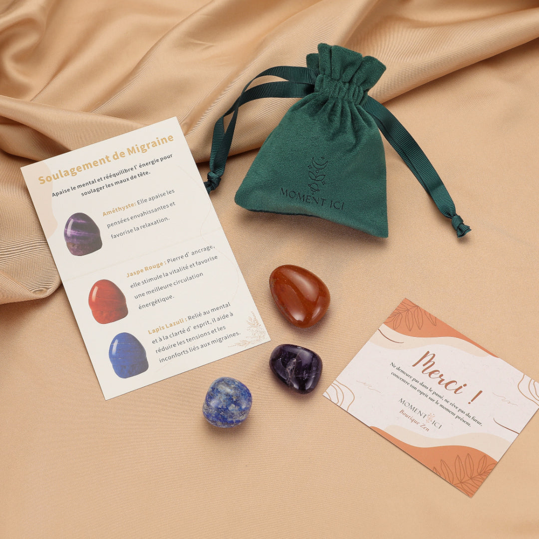 Tumbled Stones Pouch – Clear Mind
