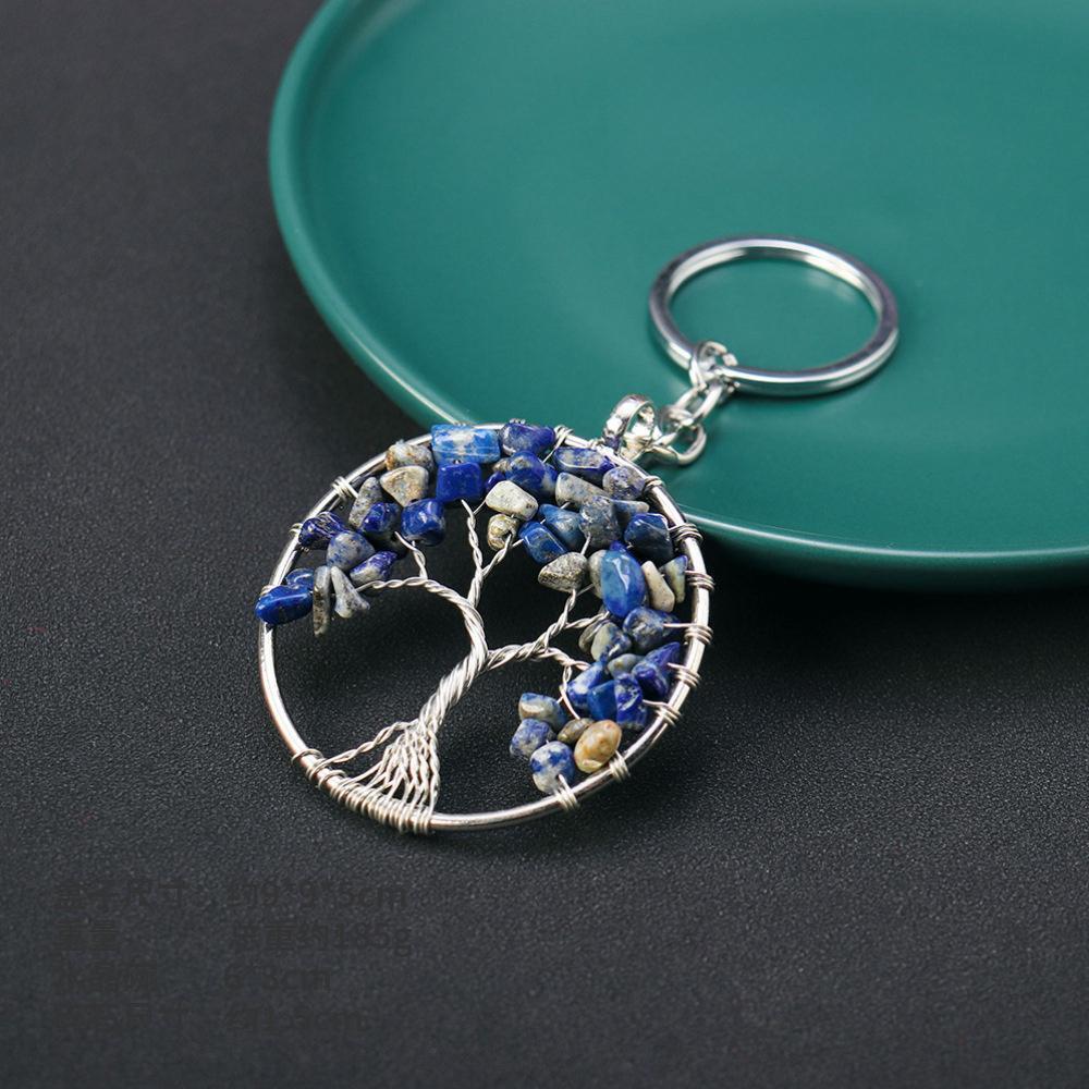 Porte-Clés Arbre de Vie – Croissance, Pierres de Chakras