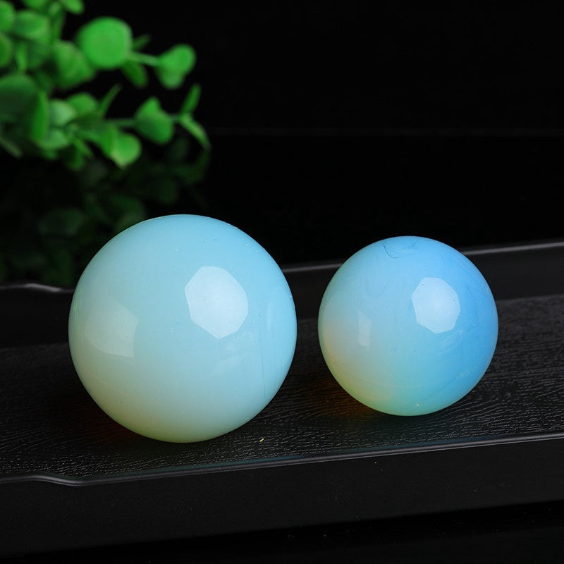 Sphère Opale Blanche – Énergie Positive