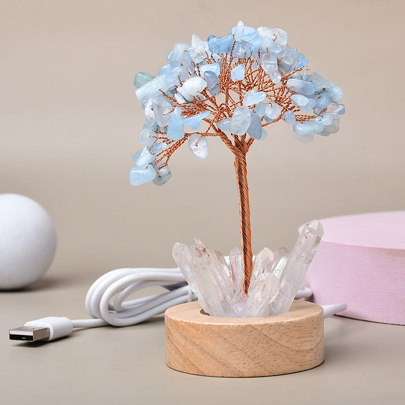 Vitality - Luminous Tree of Life in Natural Stones