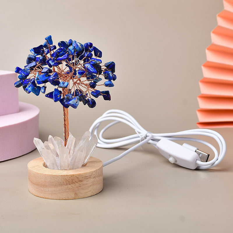 Vitality - Luminous Tree of Life in Natural Stones