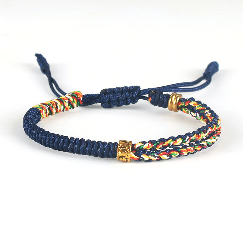 Bracelet « Chance » en Fil Rouge - Bleu