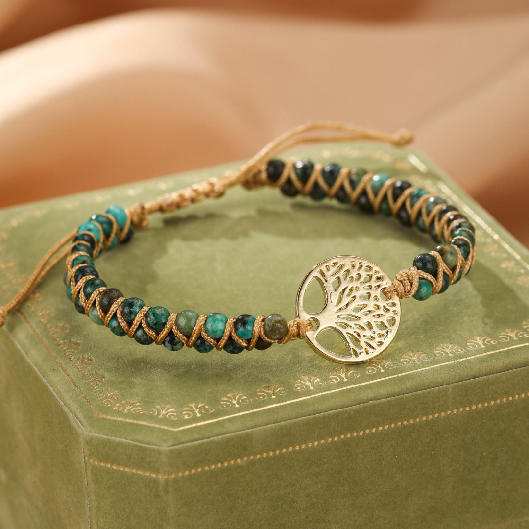 Bracelet Arbre de Vie Jaspe Africain - Bonheur