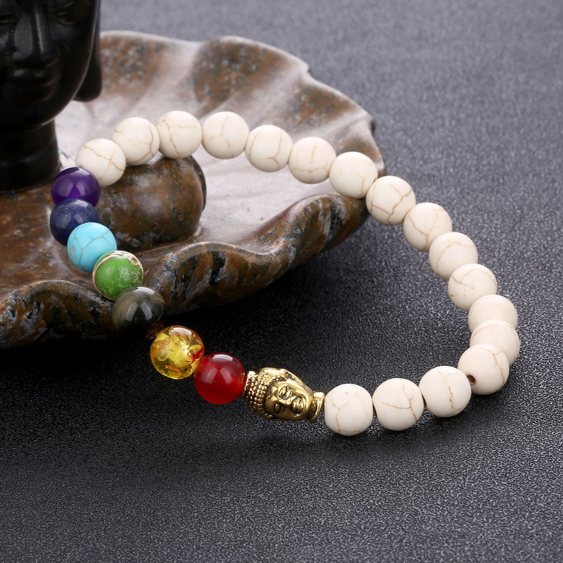 Bracelet 7 Chakras « Pure » en Graine de Bodhi