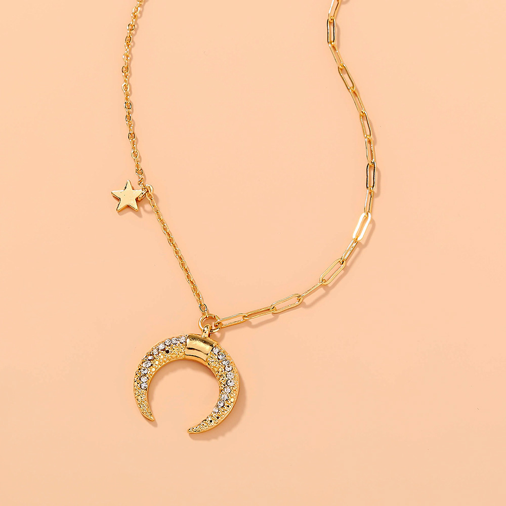 Collier Astral « Positivité » en Lune et Étoile