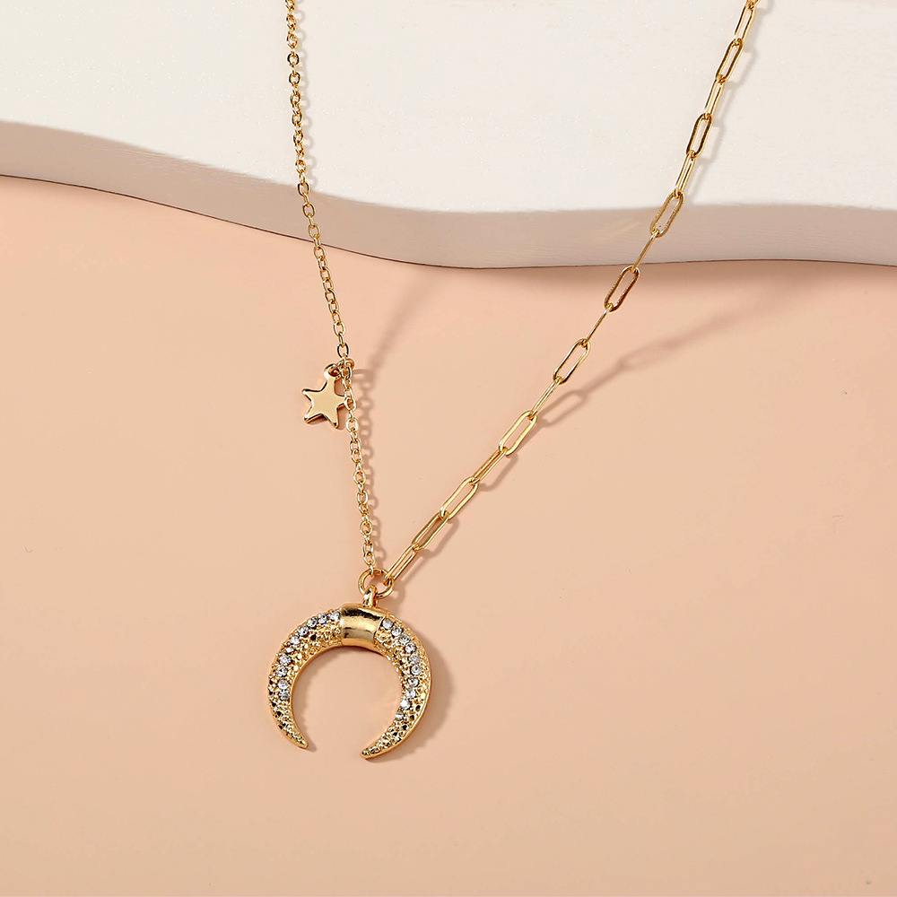 Collier Astral « Positivité » en Lune et Étoile