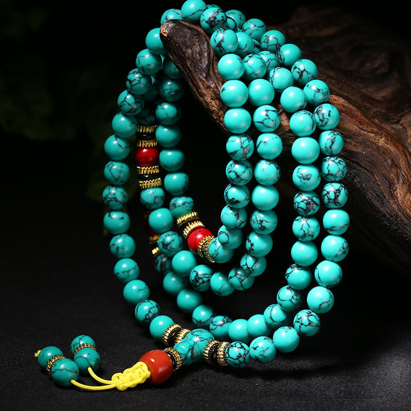 Mâlâ 108 Perles 'Sacré-Cœur' en Turquoise