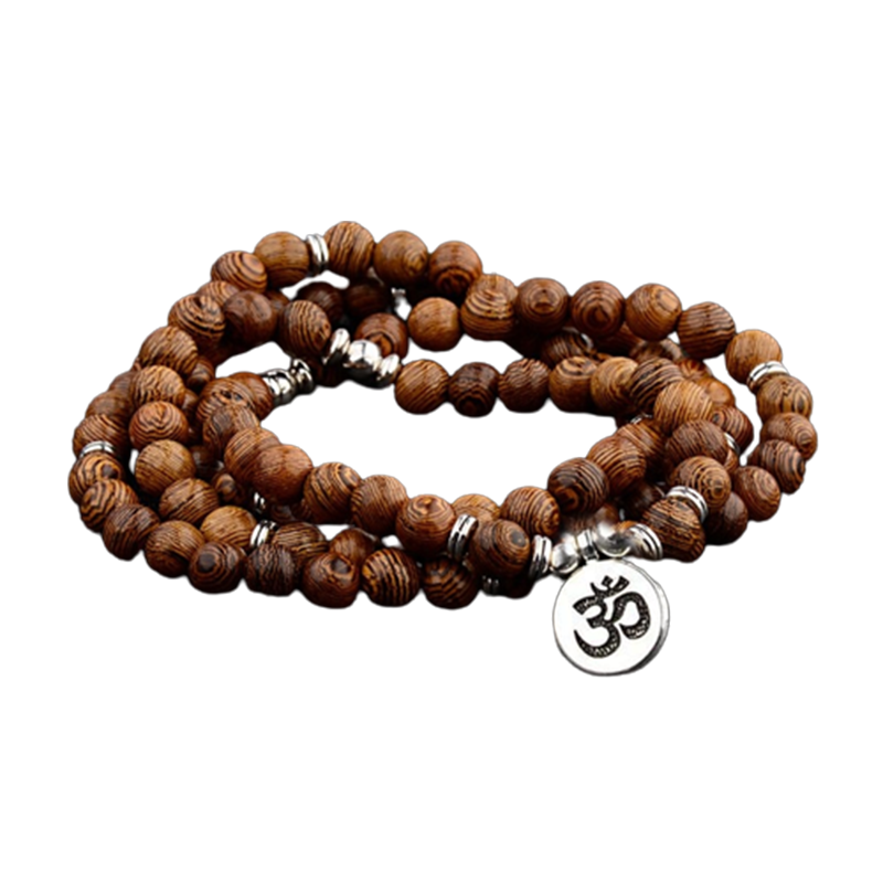 Mâlâ « Placide » 108 Perles en Bois de Wengé