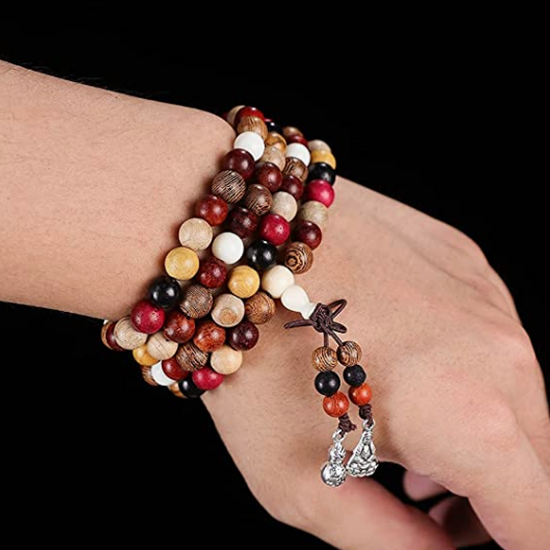 Mâlâ « Porte-Bonheur » 108 Perles en Bois de Santal