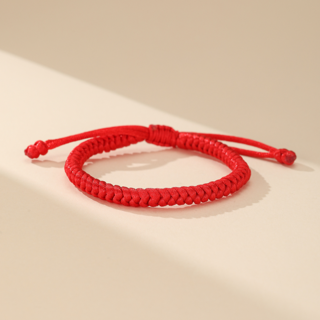 Bracelet Tibétain – Gardien de l’Âme, Fil Rouge