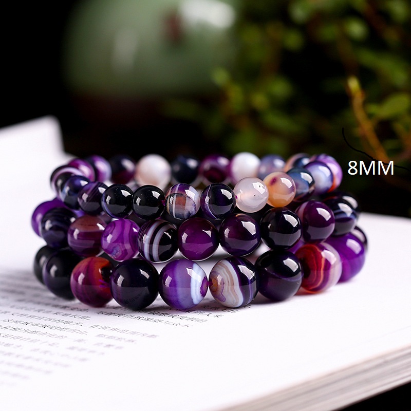 Bracelet « Agatha » Élégant en Agathe - 8mm