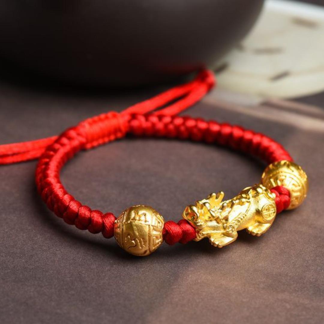Bracelet Pi Xiu – Bonheur et Chance, Fil Tibétain