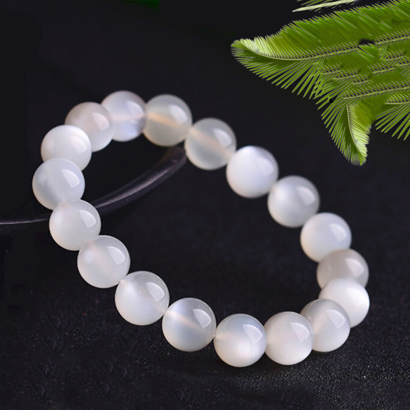 Bracelet Amour « Transparence » en Pierre De Lune Blanche -