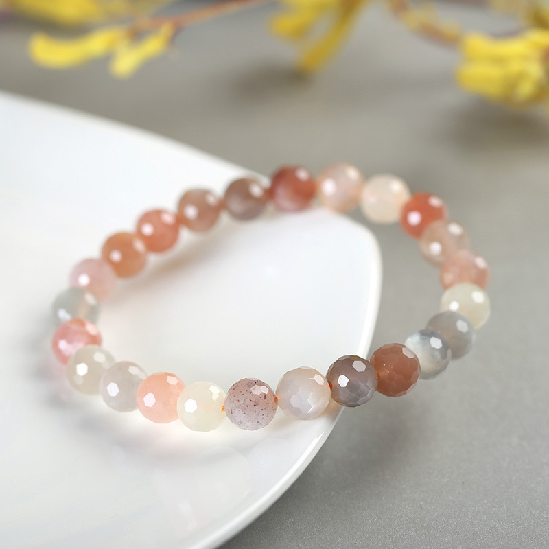 Bracelet Pierre de Lune Orange – Pastel