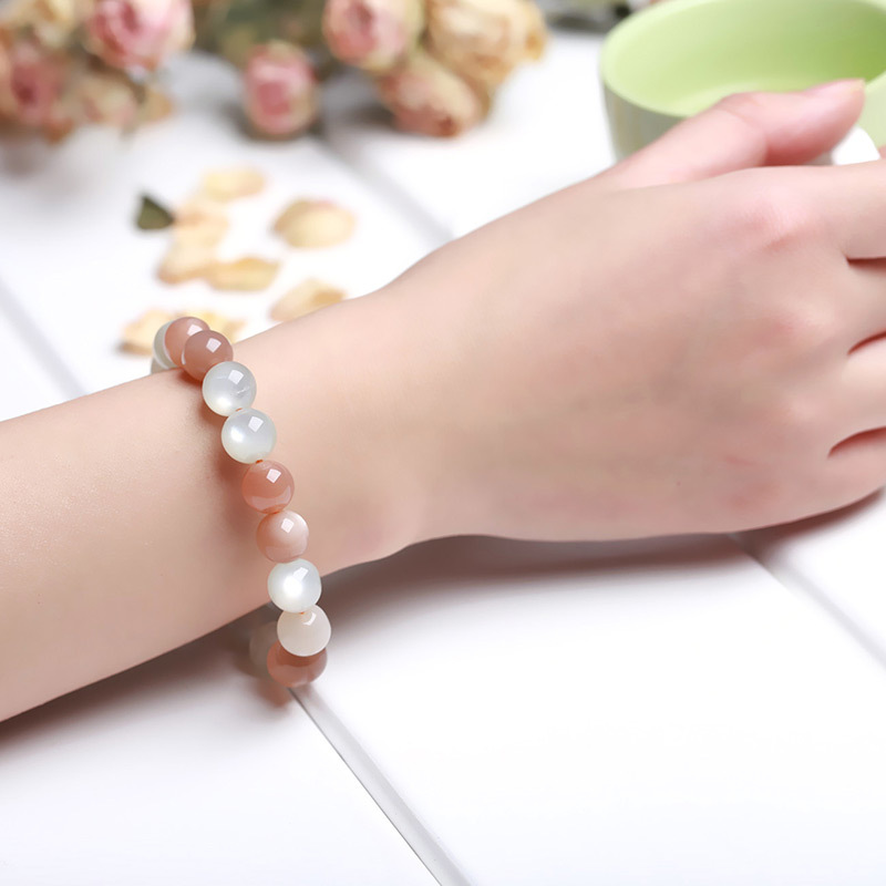 Bracelet Pierre de Lune Orange – Pastel