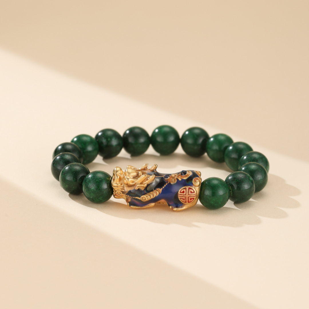 Bracelet Jade et Pi Xiu – Harmonie Céleste