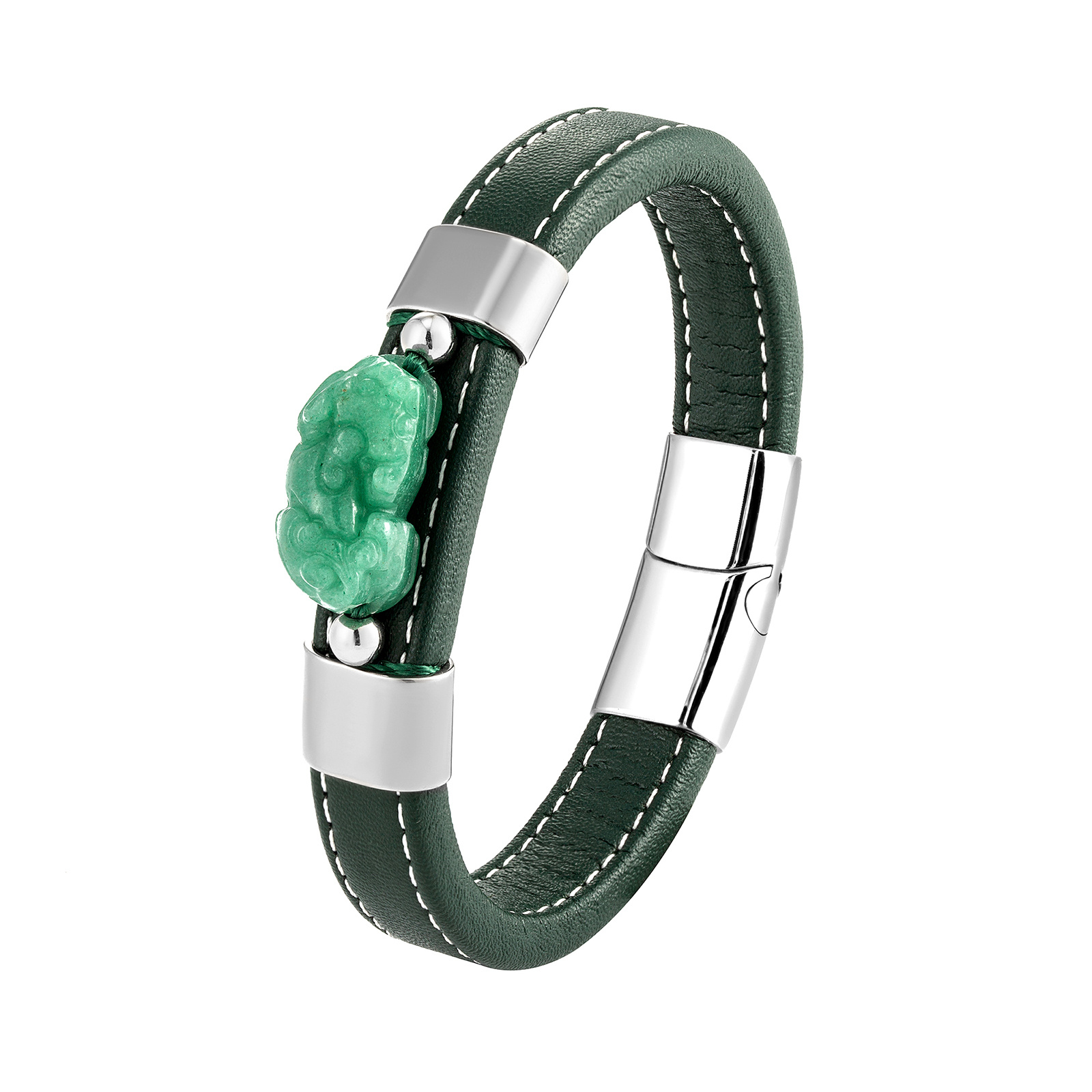Bracelet Jade et Pi Xiu – Viril - Argent, 21cm