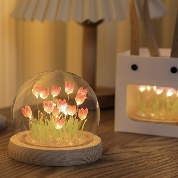 Lumière Fleur Artificielle “Douceur de Tulipe” Moment ici