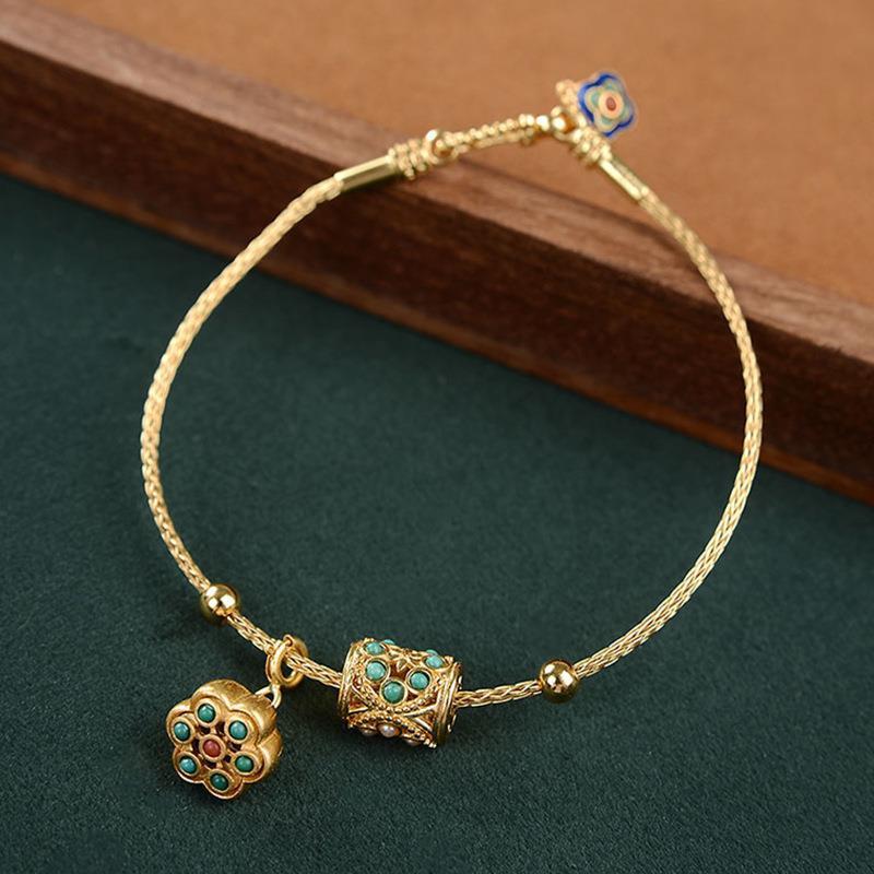 Bracelet Lotus 'Sérénité' en Turquoise