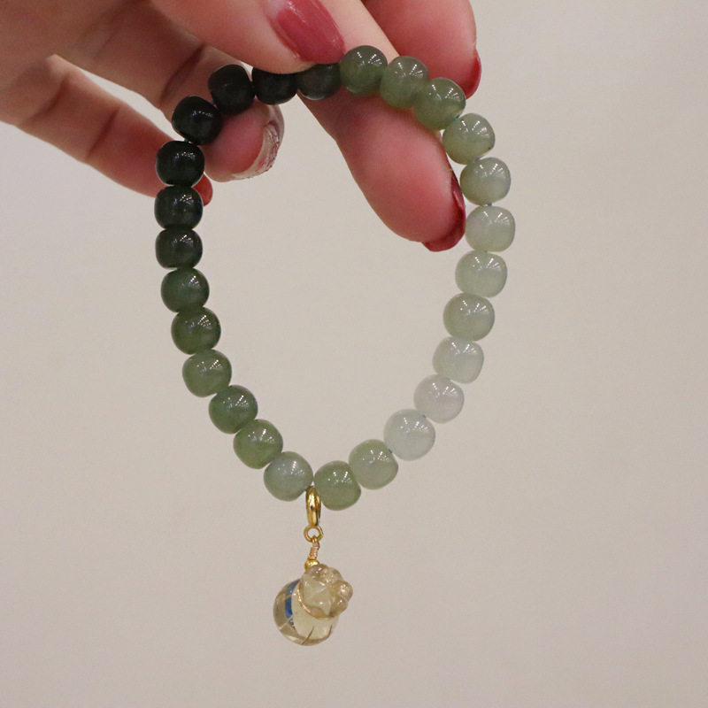 Bracelet ‘Poche d’Argent’ en Jade Premium Moment Ici