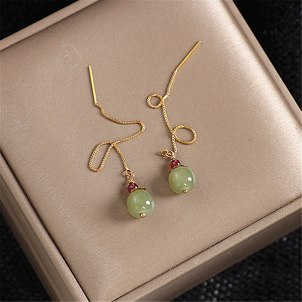Boucles d’oreille ‘Fruit’ en Jade et Agate