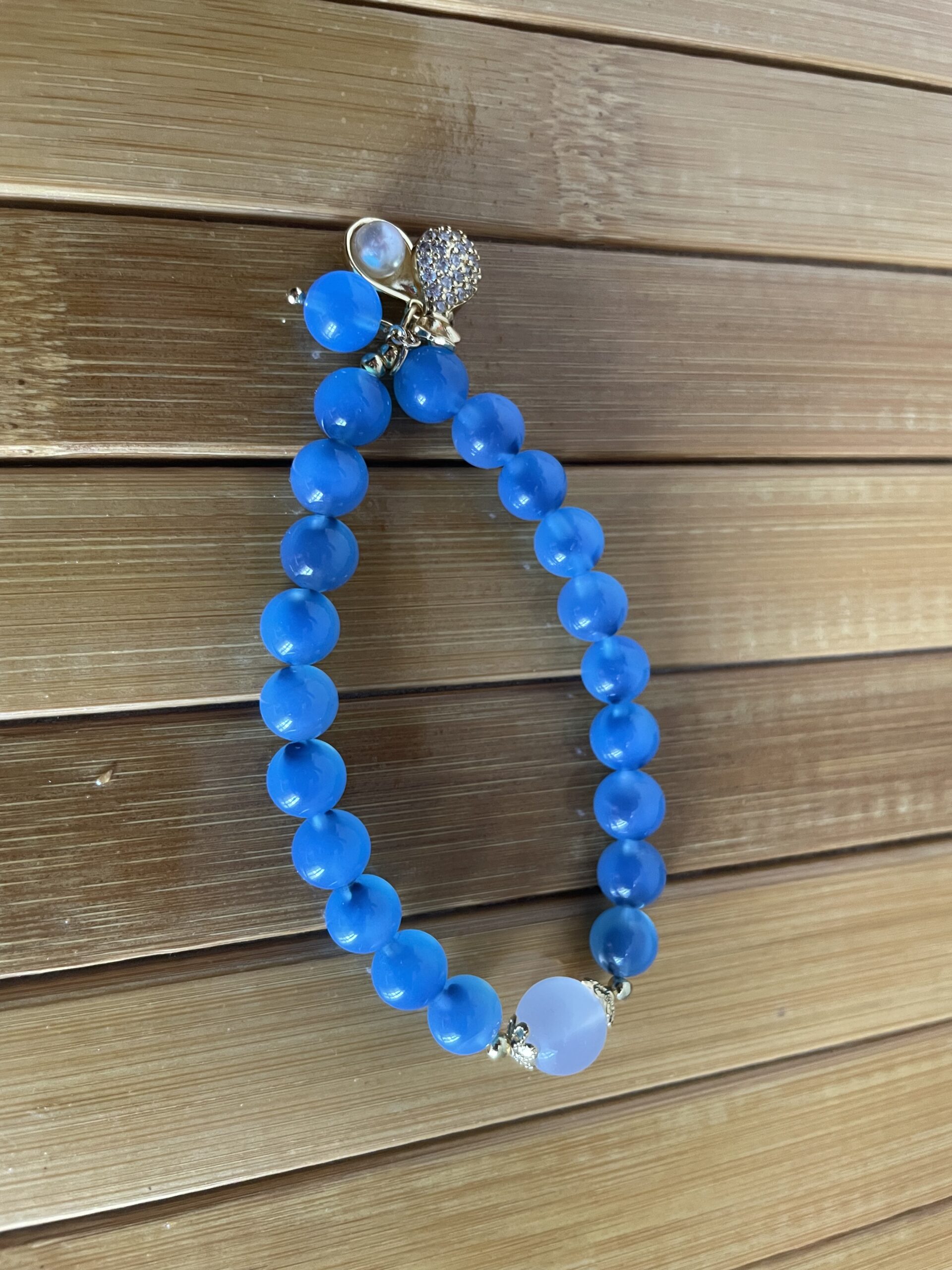 Bracelet Agate Bleu – Trésor Océanique photo review