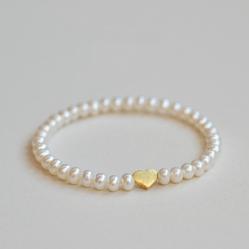 Bracelet 'Amour Simple' en Perle d'Eau Douce