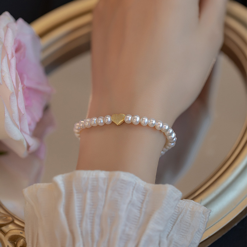 Bracelet 'Amour Simple' en Perle d'Eau Douce