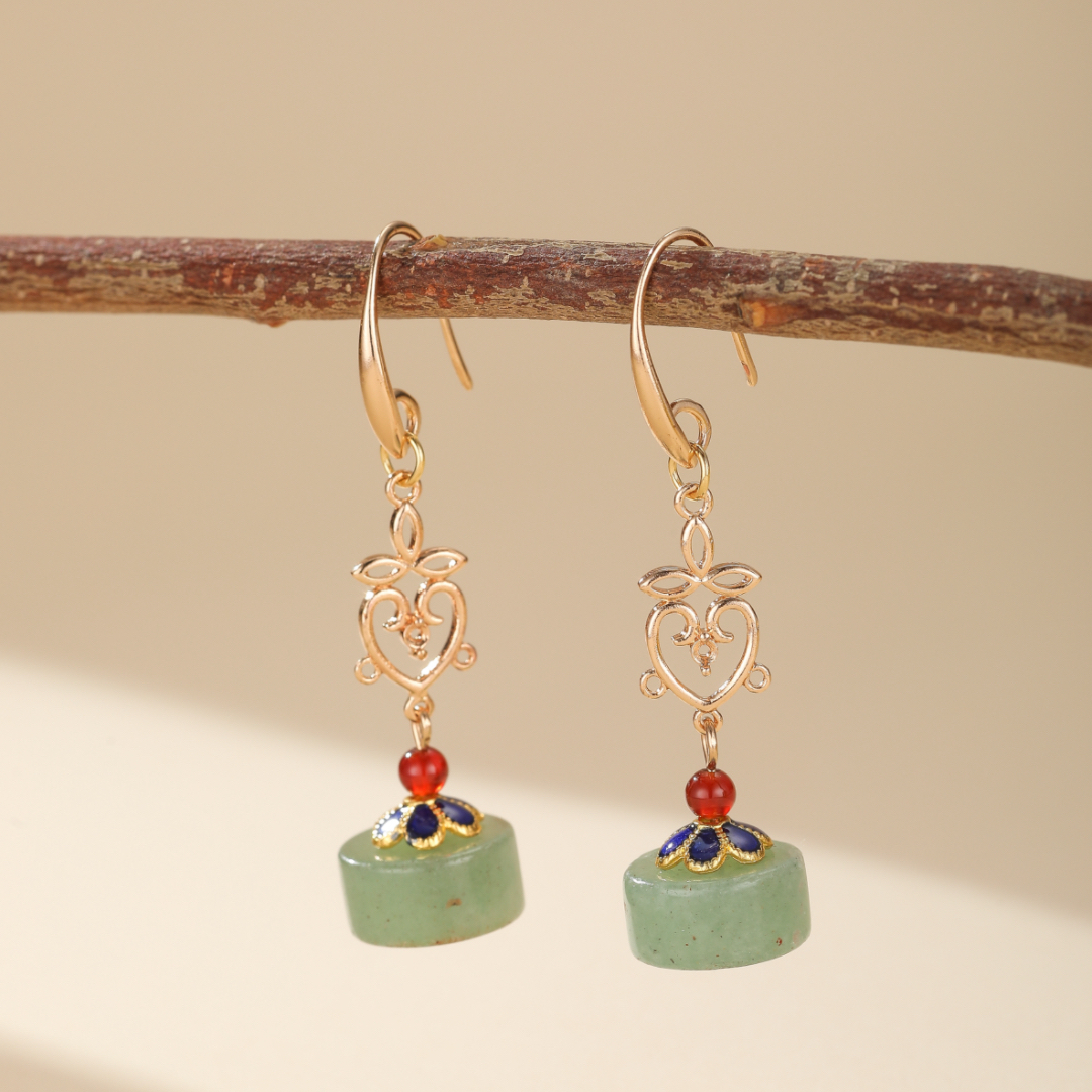 Boucles d'Oreilles Aventurine – Confiance