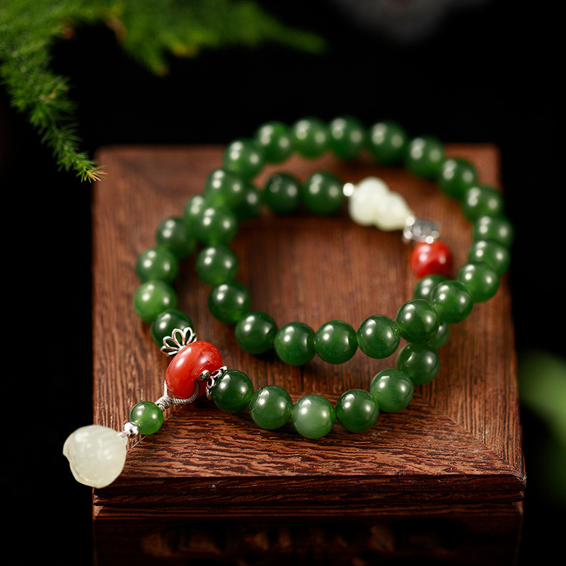 Bracelet Jade – Lotus Sérénité