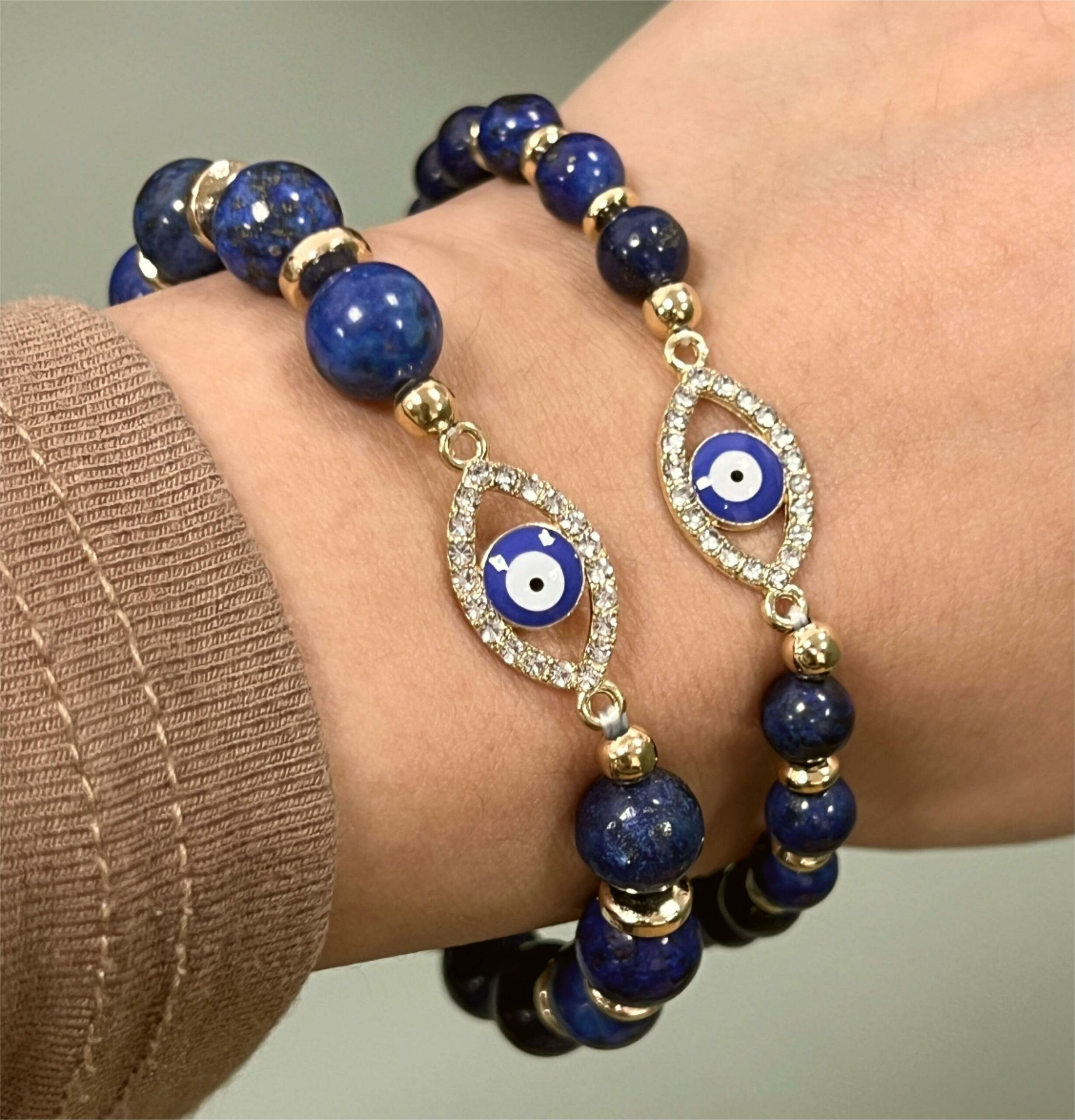 Bracelet Mauvais Œil Lapis Lazuli – Sérénité photo review