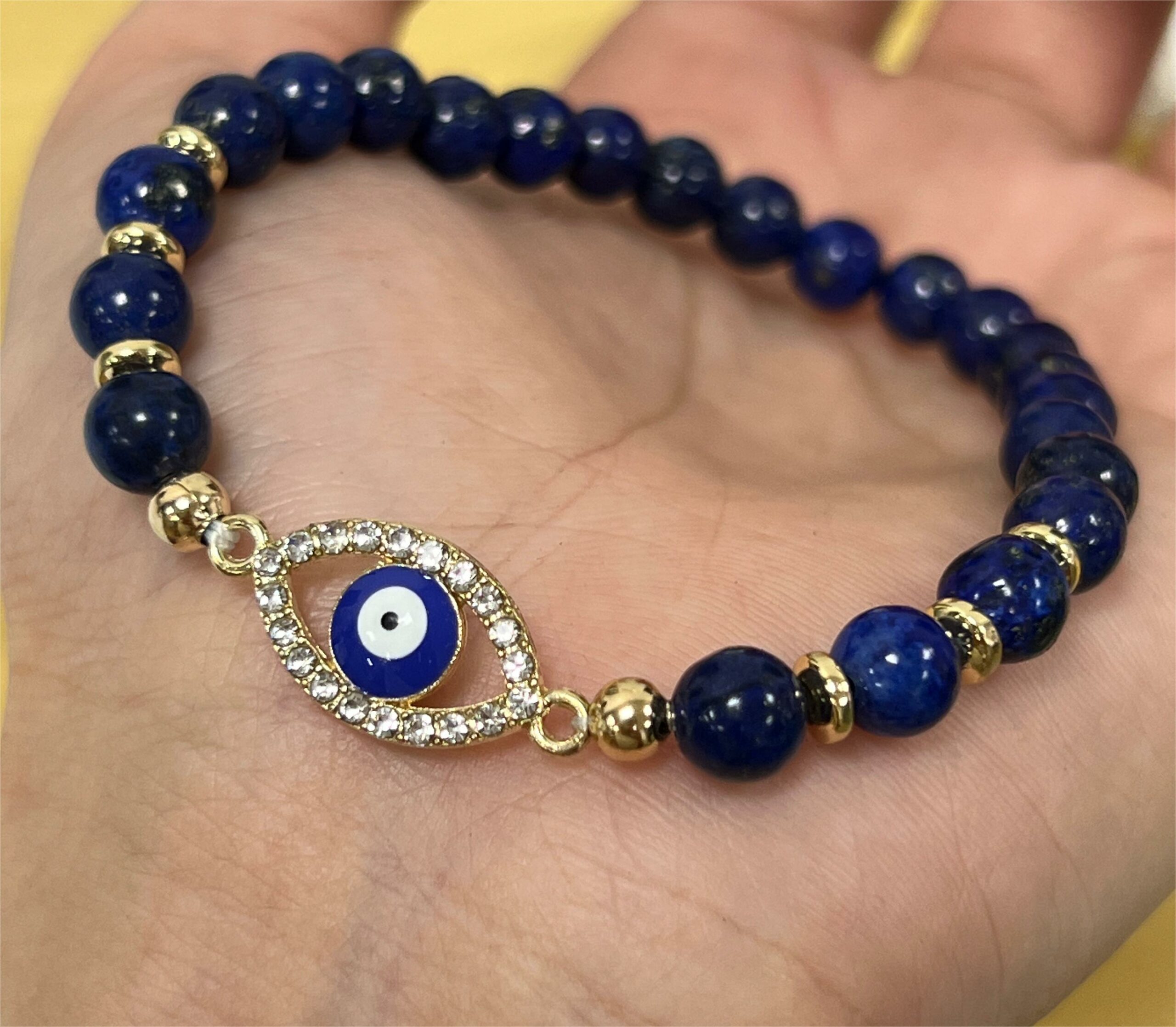 Bracelet Mauvais Œil Lapis Lazuli – Sérénité photo review