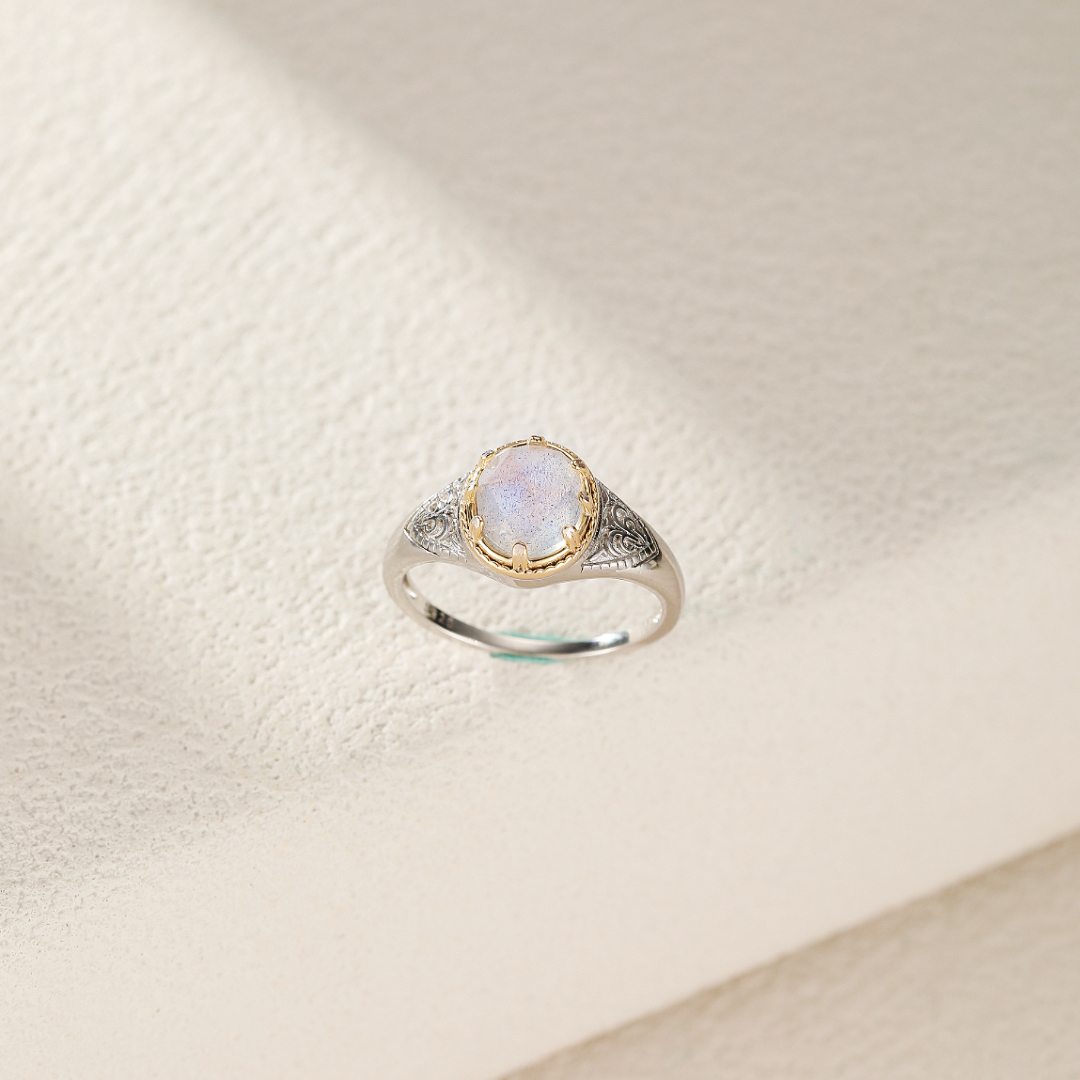 Bague Labradorite – Souffle Celtique, Argent