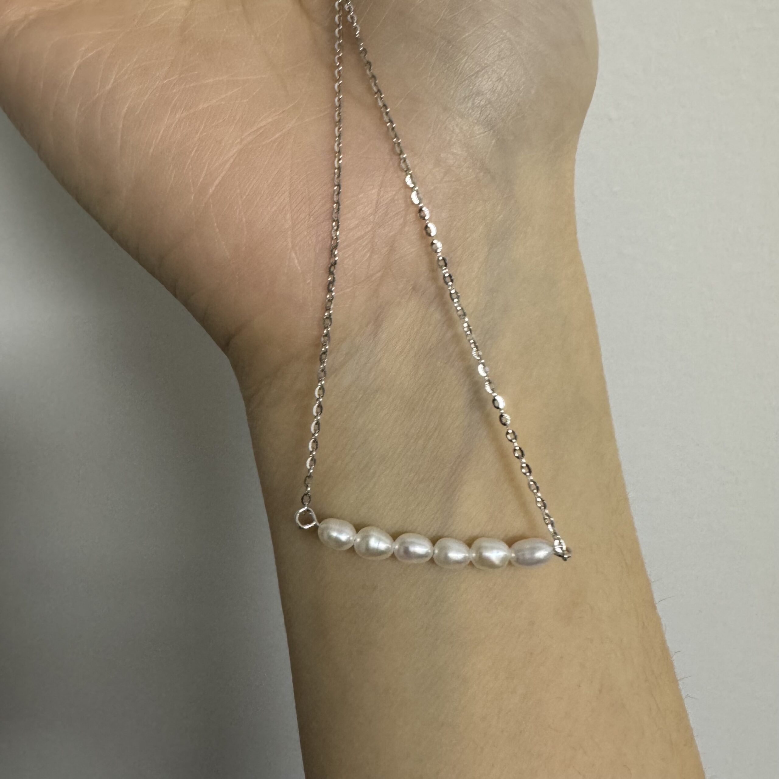 Bracelet de Cheville Perle – Charme Délicat, Argent photo review