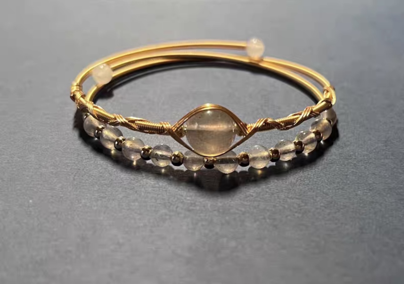 Bracelet Labradorite – Clair de Lune, Plaqué Or photo review