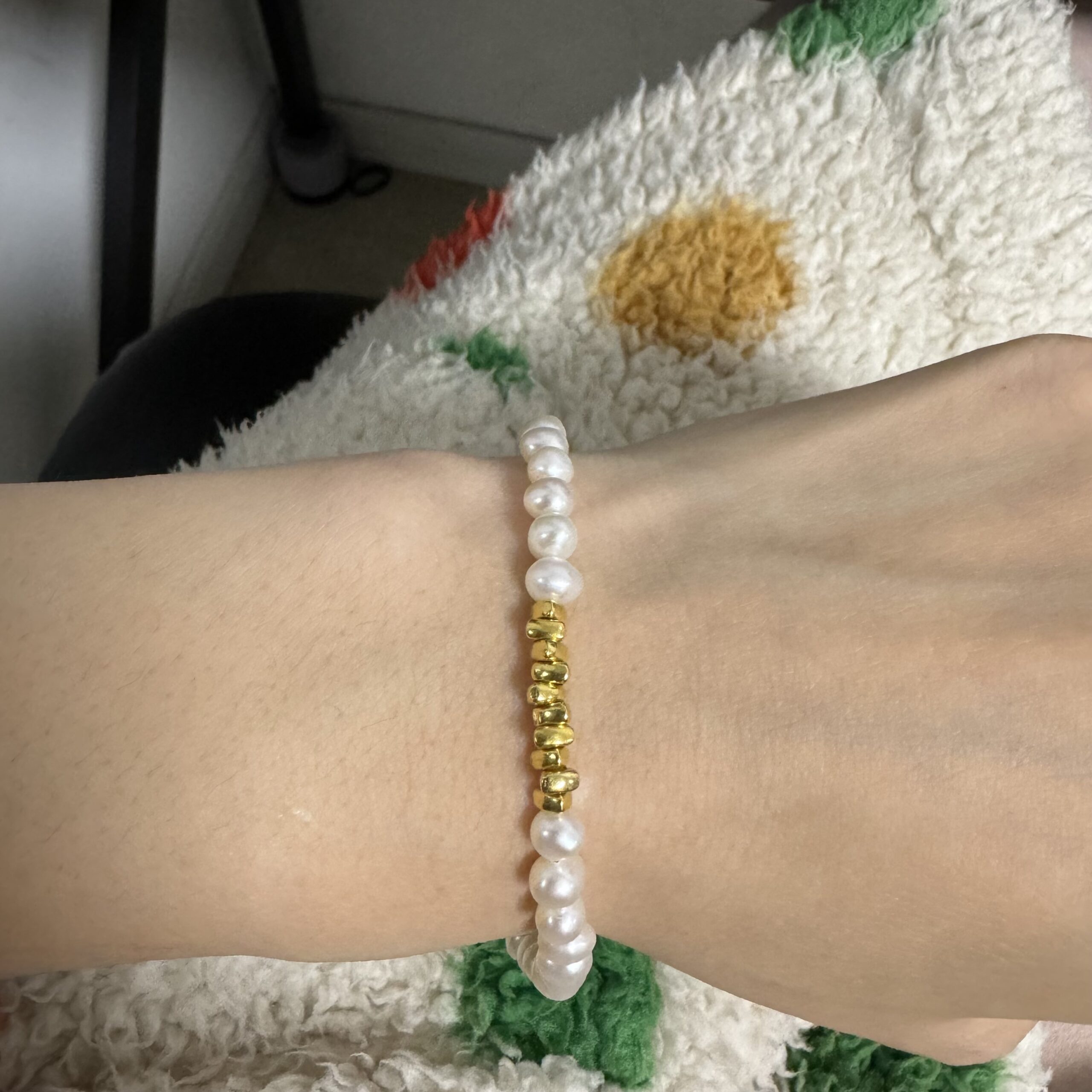 Bracelet Perle – Éclat Argenté, Argent Plaqué Or photo review
